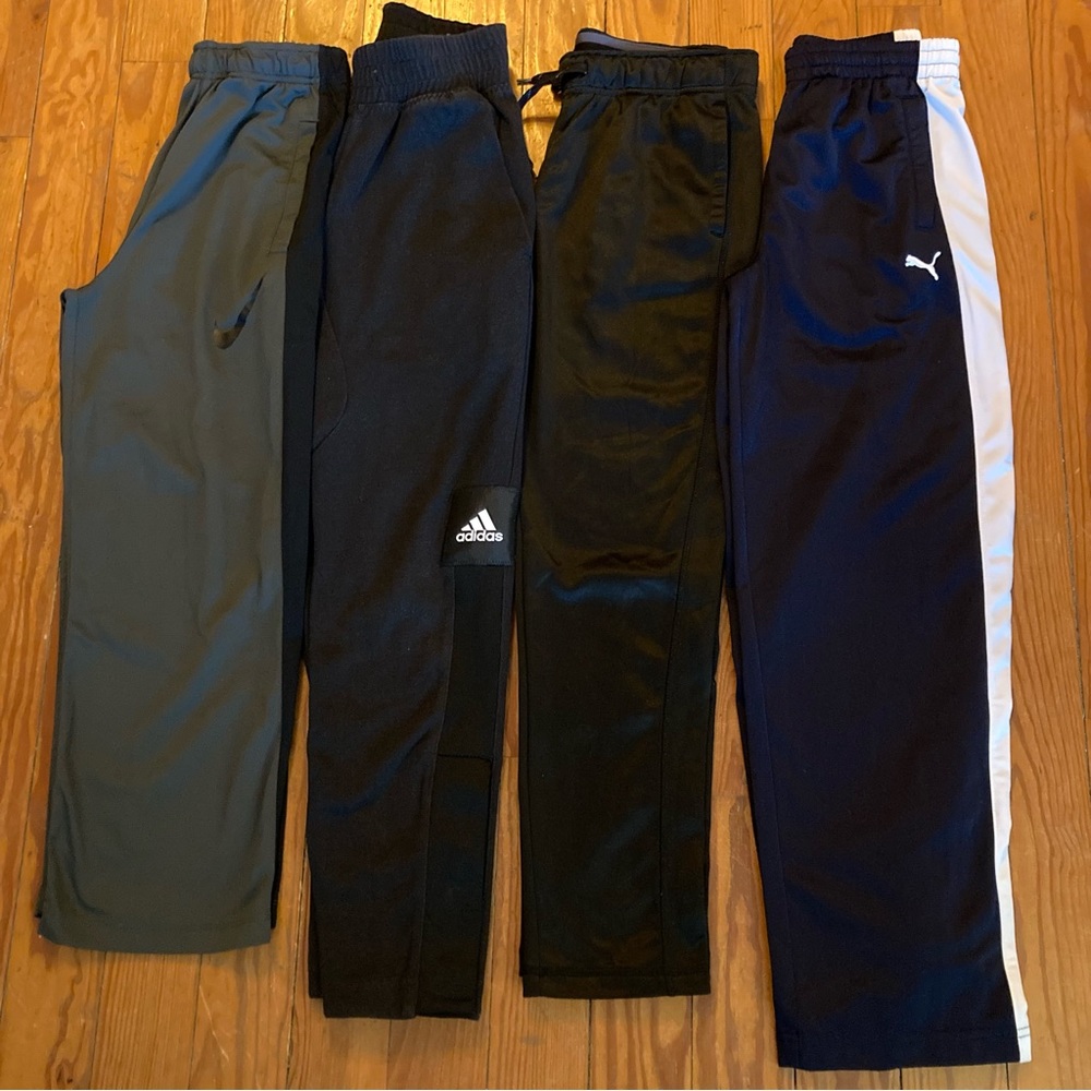 Bundle of Boys Size Large 14 Athletic Pants Puma, Adidas, Nike and Zeroposur